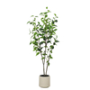 Lifelike Artificial Green Tree in Black Plastic Pot