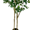  Artificial 71inch Ficus Trees with Realistic Leaves And Natural Trunk, Faux Ficus Tree with Sturdy Plastic Nursery Pot