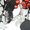 Gorgeous Halloween Pumpkin Wreath: Velvet, Floral, Orange, Black, And White