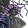 Halloween Artificial Silk Roses with Faux Spiders Gothic Rose Bush Halloween Party Home Decor