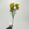 Artificial Long Stem Yellow Daffodil, Multi-Bloom with Orange-Ruffled Center