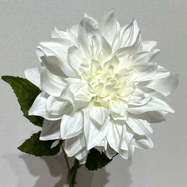 Artificial Dahlia Long Stem Pure White