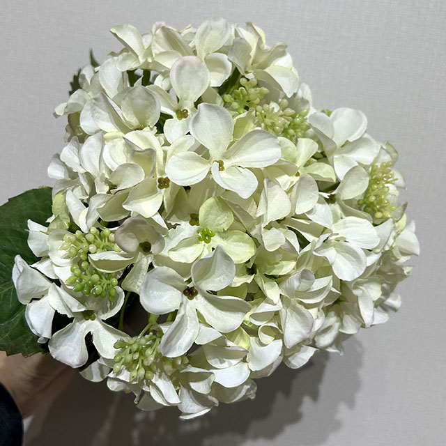 Artificial Cream White Hydrangea Stem