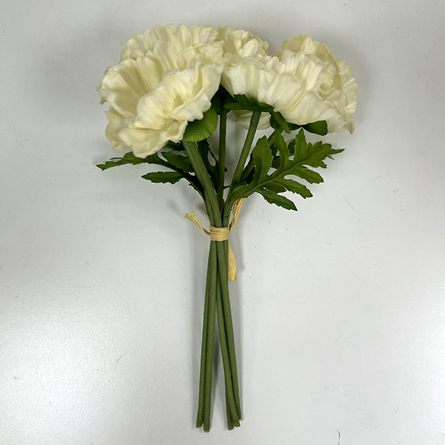 Artificial Flower Bouquet Cream Poppy