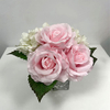 Artificial Blush Pink Rose & White Hydrangea Mixed Bouquet