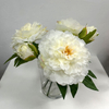 Artificial Pure White Peony Stem Bundle