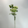 3-Head Single Stem Artificial Garden Rose, Mint Green & Cream White