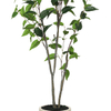 Lifelike Artificial Green Tree in Black Plastic Pot