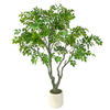 Tall Tree Artificial 98inch Realistic Texture Potted Faux Ficus Tree Fake Trees Indoor Outdoor 