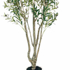Artificial Olive Tree 98.4inch Fake Olive Silk Tree Large Faux Plants Indoor Tall Faux Olive Tree with White Planter