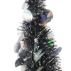 60-inch Black Pop-Up Christmas Tree, Foldable Artificial Christmas Tree, Tinsel Pencil Halloween Tree