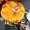 Gorgeous Halloween Pumpkin Wreath: Velvet, Floral, Orange, Black, And White