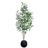 60inches Fake Plastic Olive Tree , Pre Potted Faux Greenry Plant for Home Decor