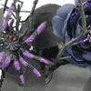 Halloween Artificial Silk Roses with Faux Spiders Gothic Rose Bush Halloween Party Home Decor