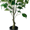 Artificial 32inch Plant Indoor Fake Plant Artificial Banyan Tree with Silk Leaves Sturdy Seedling Pot