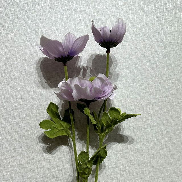 Artificial Light Lavender Anemone Stem