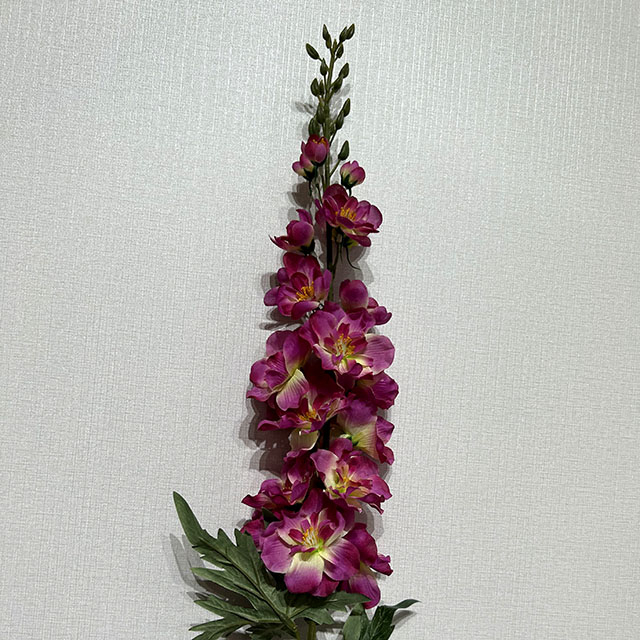 Artificial Deep Magenta Delphinium Stem