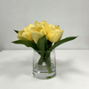 Artificial Tulip Stem Bundle Bright Yellow