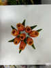 Artificial Vivid Orange Real-Touch Tulip Stem Bundle