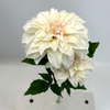 Artificial Pure Cream White Gradient Dahlia Flower