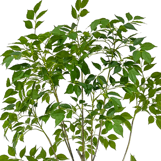 Tree Artificial 47inch Faux Ficus Tree with Realistic Smooth And Shiny Leaves With White Flower Pots Fake Trees Indoor Outdoor