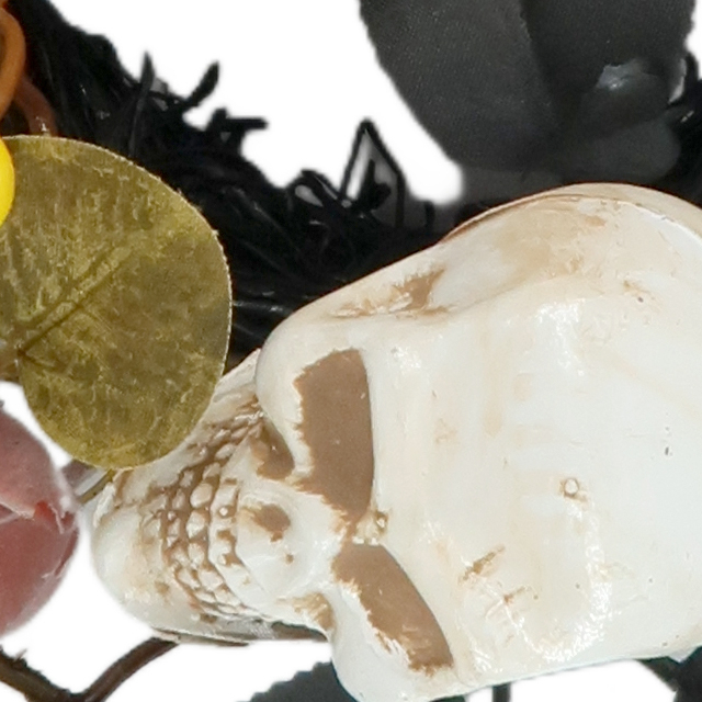 Gothic Halloween Wreath 12-inch Skull Wreath Window Indoor Home Party Decoration