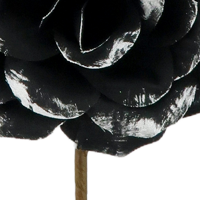 Artificial 25-inch Black And Silver Rose Bouquet for Bridal Horror Halloween Costume Party Accessories