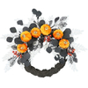 Gorgeous Halloween Pumpkin Wreath: Velvet, Floral, Orange, Black, And White