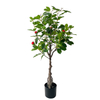 Artificial Camellia Tree 39inch Faux Floral Plant with Red Flowers And Green Leaves 