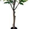 Artificial 83inch Plumeria Trees in Black Pot Real Touch Lifelike Hawaiian Foam Frangipani Flower for Wedding Party Decoration