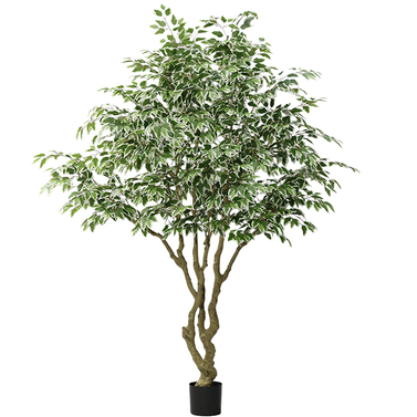 2026 new Simulated 94.5-inch White-edged Banyan Tree Pot with Durable Plastic Trunk for Office And Home Decor