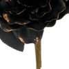 Artificial Black Gold Rose Bouquet Single Stem Wedding Simulation Flower with Black Leaves
