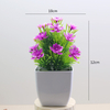 Potted bloom (Multi-Color Mini Artificial Flower Potted Plant, 12cm Height)