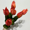 Artificial Orange-Red Gradient Tulip Bouquet