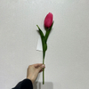 Artificial Pink Tulip Stem, Long Stem with Foliage