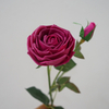 Artificial Single Rose with Bud Stem Bundle (6 Color Options)