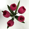 Artificial Deep Magenta Tulip Stem Bundle