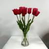 Artificial Deep Red Real-Touch Tulip Stem Bundle