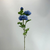 Single Stem Artificial Ranunculus, Deep Dusty Blue (3 Heads)