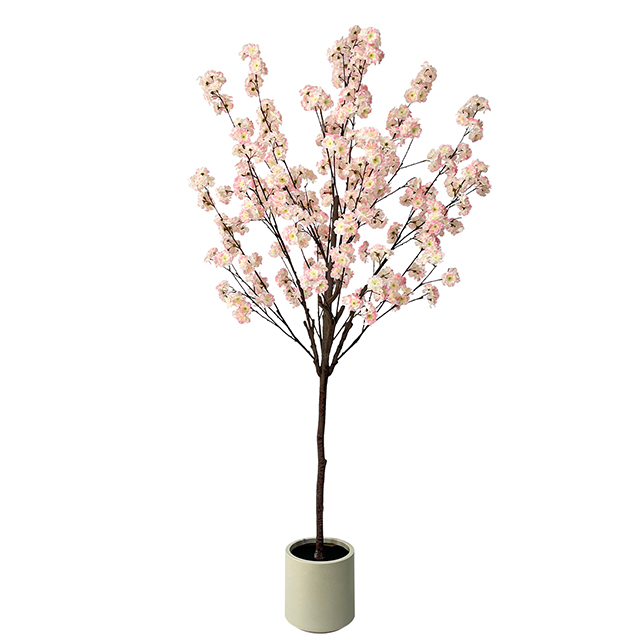 Tall Artificial Cherry Blossom Tree - 86.6inch, Realistic Potted Silk Faux Cherry Blossom for Indoor/Outdoor Home Office