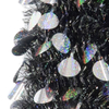 60-inch Black Pop-Up Christmas Tree, Foldable Artificial Christmas Tree, Tinsel Pencil Halloween Tree