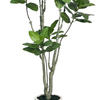 Artificial Fiddle Leaf Fig Tree, 72inch Tall Fake Fiddle Leaves Silk Plant with White Pot, Decorative Faux Ficus Lyrata Tree