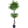 Ficus Tree, Artificial 75inch Plants Indoor with Pot,Indoor Faux Tree for Home Office Decor