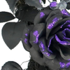 This 24inch Halloween Gothic Wreath with Purple Artificial Roses Is Perfect for Halloween Home Decor