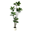  Artificial 71inch Plant Magnolia Tree, Artificial Potted Ornamental Tree, Artificial Tree Suitable for Home Office Decoration