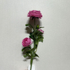 3-Head Single Stem Artificial Ranunculus, Vibrant Hot Pink Ombré