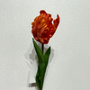 Artificial Frilly Orange Parrot Tulip Stem