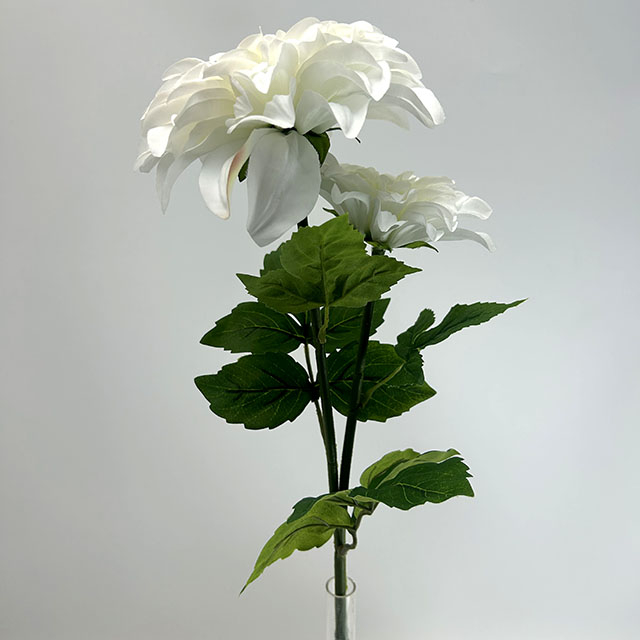 Artificial white Gradient Dahlia Flower