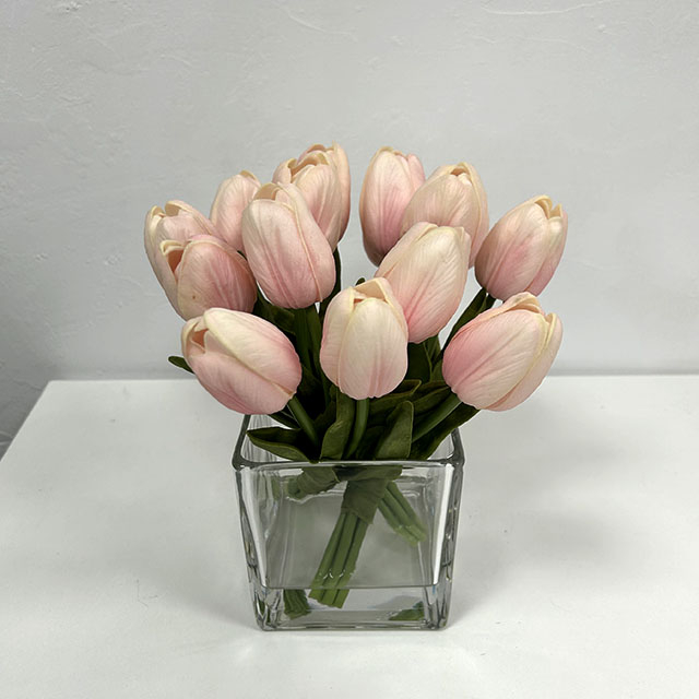 Artificial Tulip Stem Bundle Blush Pink