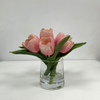 Artificial Open Tulip Stem Bundle Blush Pink